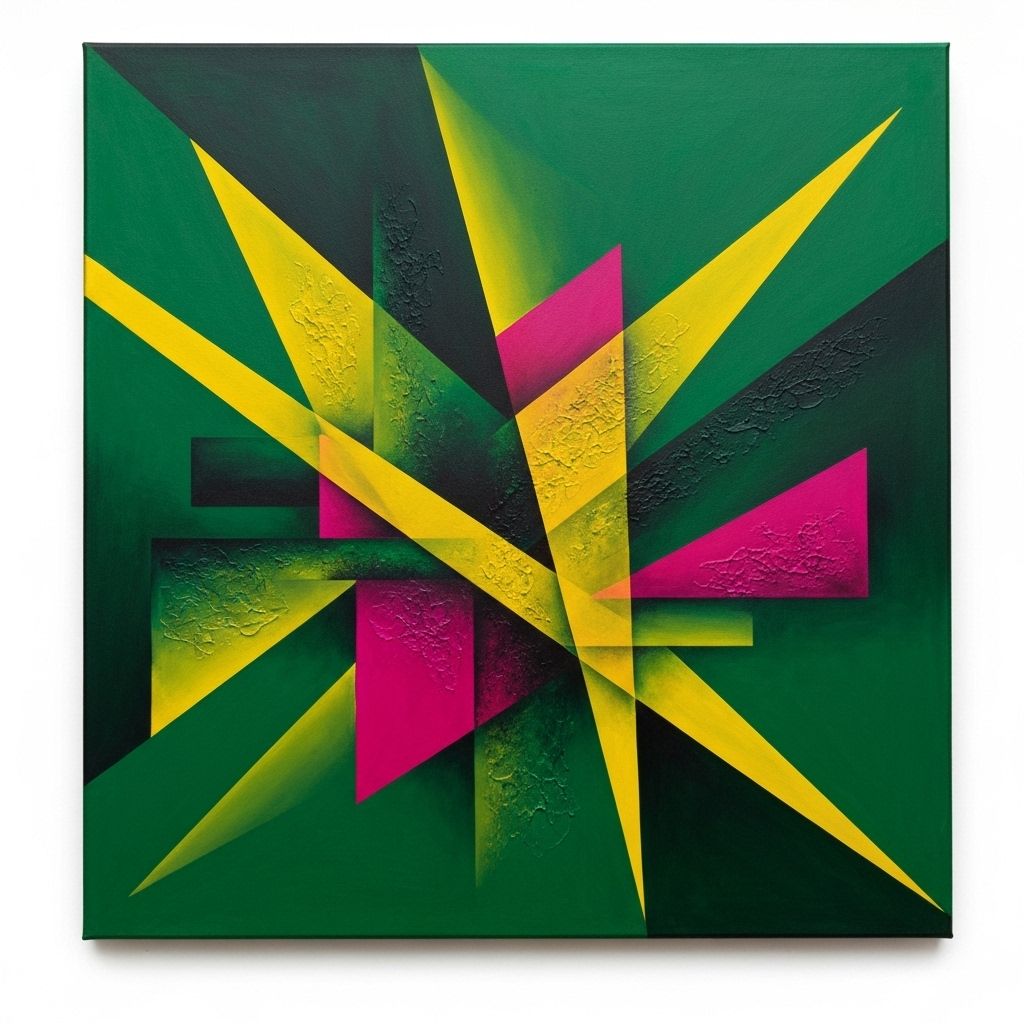 Geometric Harmony: A Perfectly Balanced Composition Exploring Color, Form, and Spatial Relationships